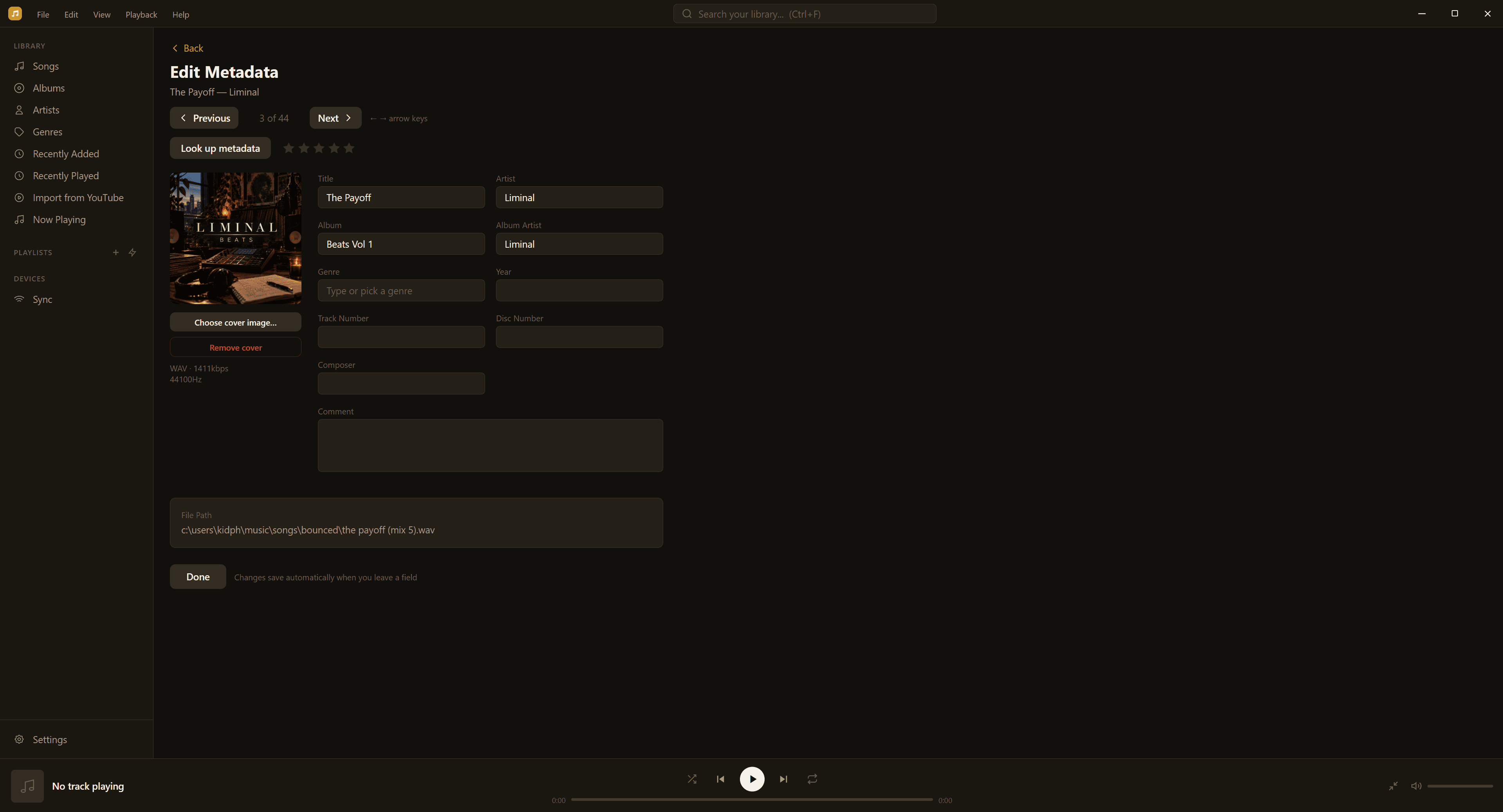 Desktop — Metadata & tools
