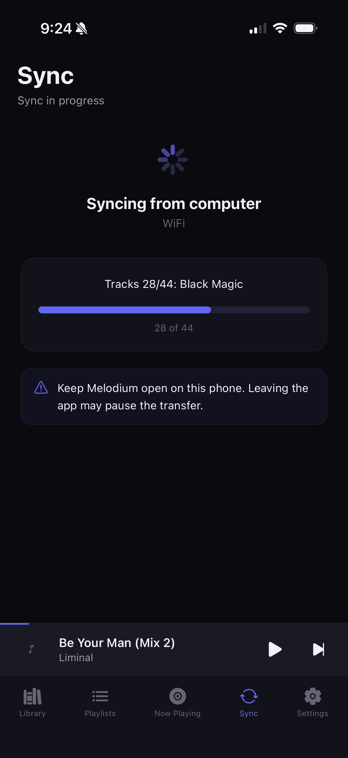 Phone sync — Coming soon